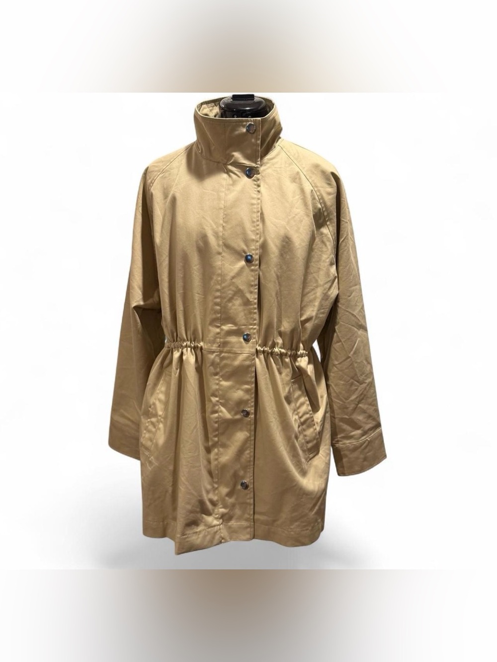 a new day Khaki Drawstring-Waist Trench Coat